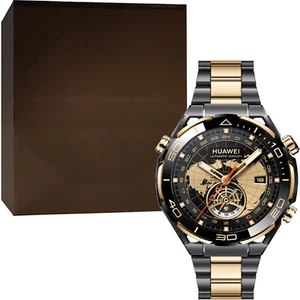 Huawei Watch Ultimate Design 18K Gold/Black Smartwatch 49.4mm GPS +Bluetooth NEW - Picture 1 of 10