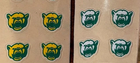 (15) BAYLOR BEARS BEAR HEAD FOOTBALL MINI HELMET AWARD DECALS  3M 20MIL Cover