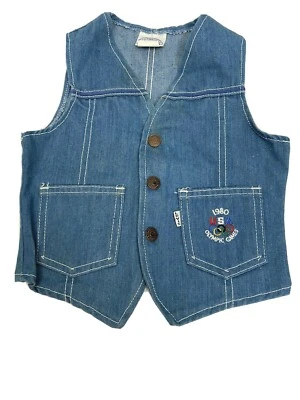 Chaleco Vaquero Levis Jean De Colección 1980 Hecho en EE. UU. Talla 4 Niños Niños Niñas Foto 1 de 4