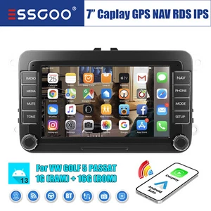 7" Carplay Android 13 Autoradio Für VW GOLF 5 Touran Tiguan Caddy 3 Polo 6R GPS - Bild 1 von 14