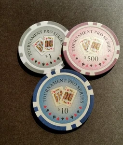 TOURNAMENT PRO SERIES CASINO CHIPS LOT - Picture 1 of 2