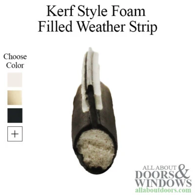 Kerf Style Weatherstrip with 1/4 Inch Foam Filled Bulb - Image 1 of 3