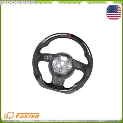 Fit For 2012-15-2019 Audi A6 A7 S6 S8 RS6 RS7 Carbon Fiber Sport Steering Wheel - Изображение 1 из 4