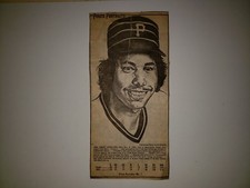 John Candelaria 1977 Pittsburgh Post Gazette Pirate Portraits Card RARE!