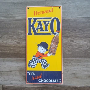 Kayo Chocolate Soda Pop Beverage Sign Rooney Large 17 Inches Tall - Picture 1 of 4