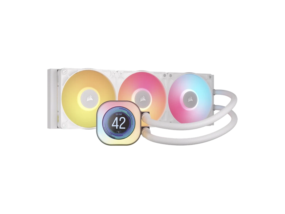CORSAIR iCUE Link Titan 360 RX LCD Liquid CPU Cooler White ‎CW-9061026-WW