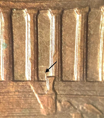 1997 P Lincoln Memorial Cent-"Die Clash Mint Error"-Reverse-(AU/RB)-Beauty! - Image 1 of 4