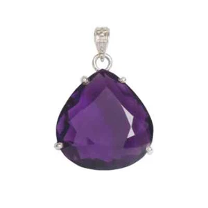 Purple Amethyst Pendant, 925 Sterling Silver Pendant, Anniversary & Wedding Gift - Picture 1 of 4