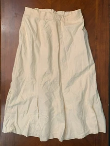 Vintage The Eagle's Eye langer gefütterter Leinenmischung Rock - Damen 14, beige - Bild 1 von 7