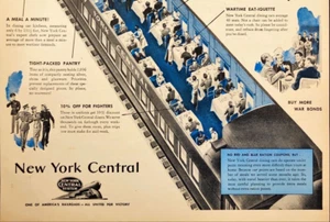 1943 New York Central Railway Wartime Housekeeping WWII Vintage Print Ad - Picture 1 of 7