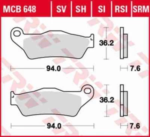 MCB648SV Bremsbelag BMW 450 G Cagiva Elefant Ducati Multistrada Monster KTM 640 - Picture 1 of 1