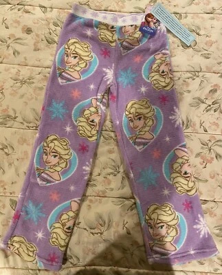 Девочки Disney замороженный мягкий плюшевый микро флис сна гостиной пижамы брюки - новый - Изображение 1 из 2