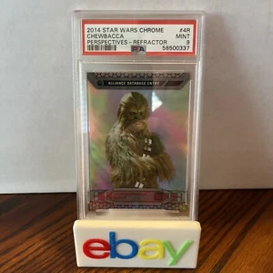 2014 Star Wars Chrome Perspectives Refractor #4R Chewbacca PSA 9 Mint Pop 1 - Picture 1 of 3