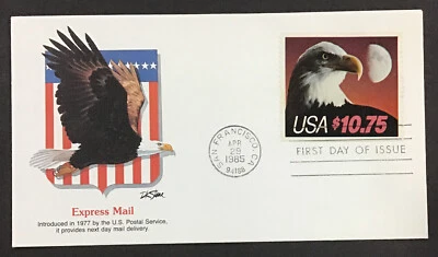 US Sc# 2122 $10.75 Express Mail  1985 Fleetwood First Day Cover FDC. Cv$50 (W20) - Image 1 of 2