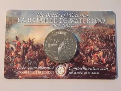 Bélgica 2,50 € Euro 2015 Waterloo Batalla 1815 Belgie Belgique Conmemorativo Foto 1 de 4