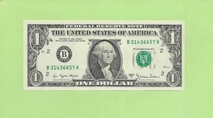1977A ..UNCIRC $1 B 3143 6657 K .... 1977A $1 B-K NICE NOTE FRN - Bild 1 von 2
