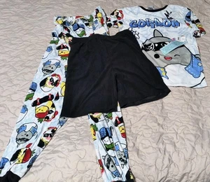 Squishmallows Gordon Pajama Set - PJs 3 Piece - Boys Size Large (10/12) NEW Soft - Picture 1 of 4