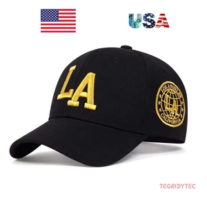 Cappello da baseball LA regolabile ricamo snapback Los Angeles Cali cappello moda - Foto 1 di 4