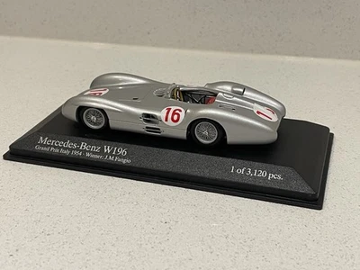 Minichamps Mercedes-Benz W196 #16 J.M. Fangio Italian GP 1954 1:43 Model - Mint - Image 1 of 4