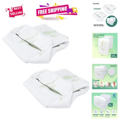 Washable 2-Pack Replacement Knee Pillow Covers - Universal Fit & Soft Comfort - Image 1 of 4