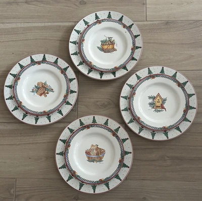 Juego de x8~SAKURA~ Platos de Navidad Debbie Mumm~Mixto~ Magia de Santa y Cono de Pino Foto 1 de 4