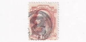 1879 STAMP US SCOTT 186 "Lincoln" 6 CENT USED FANCY CANCEL - E - Picture 1 of 1