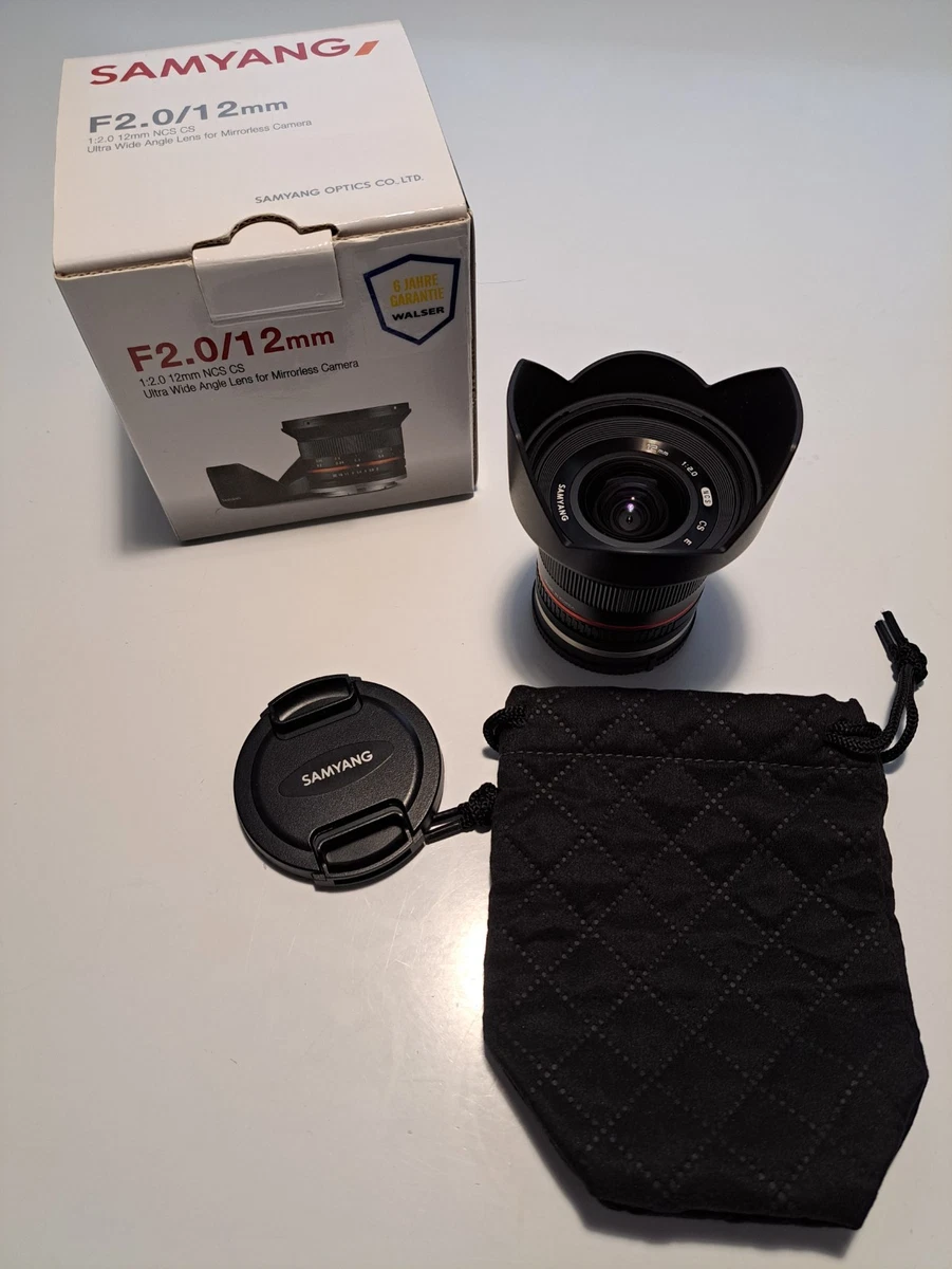 Samyang 12 Mm F2.0 Ultra-Weitwinkelobjektiv Für Sony E – Schwarz, 67mm Filtergewinde, Manuell