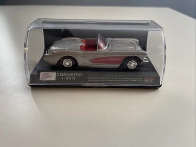 New Ray 1:43 Scale 1957 Silver Chevrolet Corvette  Die Cast Original Case Sealed - Image 1 of 4