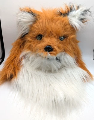 Disfraz de zorro peludo máscara con boca móvil disfraces Halloween Foto 1 de 4