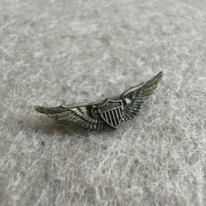 Spilla da bavero vintage piccola aviatore US Army Air Force pilota ali accessorio stato - Foto 1 di 6