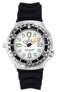 Reloj Hombre RATIO FreeDiver Versión 02 Helio Seguro 1000M 1038EF102V-WHT-V02 - Imagen 1 de 4
