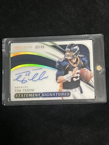 2024 Immaculate Tim Tebow Statement Signatures /49 On-Card Auto AUTOGRAPH  - Picture 1 of 3