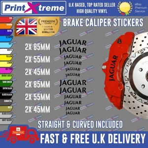12 calcomanías adhesivas premium para pinza de freno JAGUAR alta temperatura rectas y curvas - Imagen 1 de 9