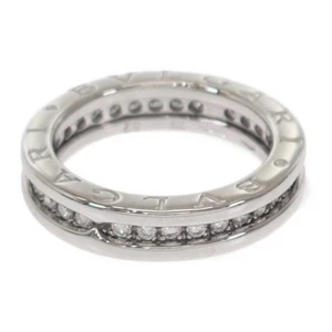 Bvlgari B-Zeo 1 Full Eternity Ring Diamond 18 K White Gold Size(US) 6 #01099 - Picture 1 of 7