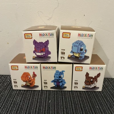 Lot Of 5 Pokémon iBlock Fun LOZ Diamond Block New - Image 1 of 4