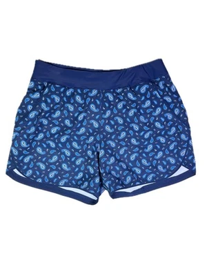Lands End Size 14 Swim Shorts Brief Lining Pull-On Blue Paisley - Image 1 of 4