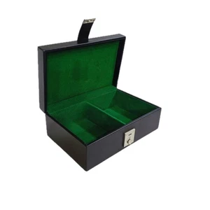 Genuine Leather Chess Pieces Storage Box - Single partition belt design - Picture 1 of 2