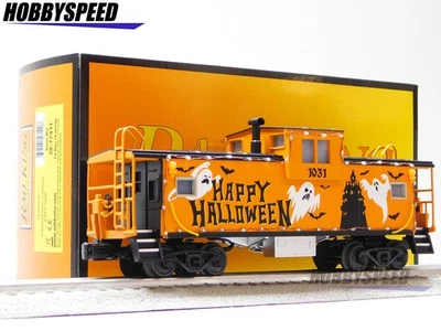 MTH RAILKING HALLOWEEN EXTENDED VISION CABOOSE #1031 W/LED O GAUGE 30-77411 NEW - Image 1 of 4