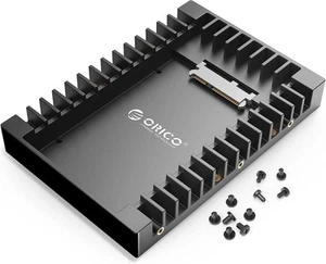 ORICO 2.5 SSD SATA to 3.5 Hard Drive Adapter Internal Bay Black - Picture 1 of 8