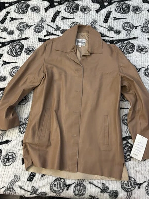 Винтажный 70-х Vera Pelle кожаная куртка женщин 44 классический хипстер Hollywood диско - Изображение 1 из 4