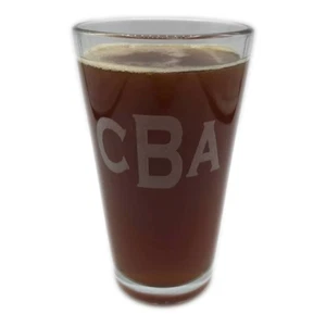 MONOGRAMMED Custom Beer Pint Glass Engraved Wedding Table Groomsmen Gift Party - Picture 1 of 1
