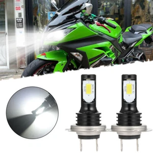 2X H7 LED Headlight Conversion Kit Bulbs 6000K For Kawasaki Ninja 300 2013-2017 - Picture 1 of 9