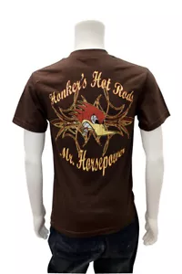 Mr. Horsepower Clay Smith Cams Mr. Honker's (M59) 100% Brown Cotton T-Shirt Drag - Picture 1 of 3