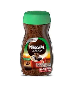 NESCAFE CLASSICO Decaffeinato Caffè Tostato Scuro, Caffè Istantaneo, 3,5 Oz, 1 Barattolo FRESCO - Foto 1 di 8