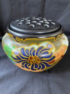 antique large Dutch Gouda Arnhem pottery rosebowl. Appr 1920. Several marks - Picture 1 of 9