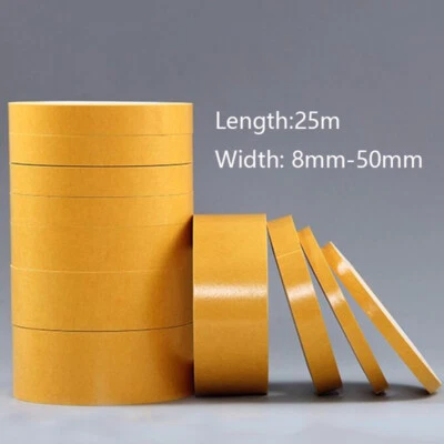 Rollo de cinta de doble cara PVC blanco lechoso de alta viscosidad de 25 m cinta de doble cara nuevo Foto 1 de 4