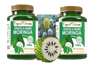 Graviola / Guanábana soursop Supplements 100% Natural 1500mg ANTIOXIDANTS 2 USA - Picture 1 of 8