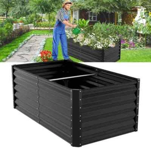Hochbeet Gemüsebeet Metall Garten Beet grün/schwarz Pflanzbeet Stahl Blumenbeet - Bild 1 von 19