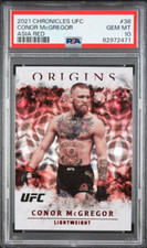 2021 Panini Chronicles UFC Origins Conor McGregor Asia Red 45/88 PSA 10 Gem Mint