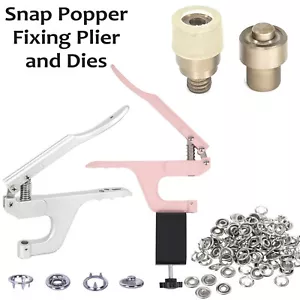 9,5 mm 10 mm 11 mm Snap Poppers Befestigung Matrizen Set mit Zange für Kinder Kleidung Zum Selbermachen - Bild 1 von 20